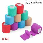 10 Rolls Vet Wrap Tape Self Adhesive Bandages Elastic For Pets Horse Dogs Cats 