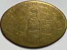 Antique Pepsi Cola 5 Cent Token Brass Large 38mm Across