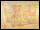 1911 Antique Washington Railroad Map Original Atlas Northern Pacific Rr Dated