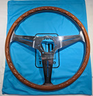 Italy Nardi Nd 39 Classic 390mm Steering Wheel Mahogany Wood With Polished Spoke