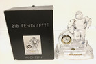 Mr Bib Michelin Tire Man Bibendum Crystal Clock Pendulette Figurine New box Rare