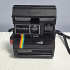 Vintage Polaroid Onestep 600 Rainbow Stripe Instant Film Land Camera W  Strap