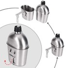 Stainless Steel Wwii Us Army Canteen Water Bottle Military Canteen Kit 1qt Wi   