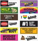 Funny Prank Magnetic Bumper Stickers  12-pack  Dirty  Waterproofs  Pvc  Metal  R