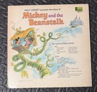 Vintage Walt Disney Mickey And The Beanstalk Record   Book 1968 Free Shipping
