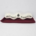 Synergy Stone Massage Tool Heat Wave White Deep Tissue Hot Cold Therapy Ceramic 