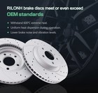 Front Drilled And Slotted Brake Disc Brake Rotors 55124 12 72 Inch   323 Mm