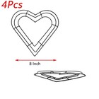 4 Pcs Wire Wreath Frame Rings 8 Inch Metal Wreath Form For Crafts Floral For    
