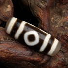 Rare Tibetan Buddhism Agate 3 Eyes Totem Dzi Bead Amulet Necklace Pendant G130