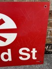 Vintage Chicago Cta Red Line 33rd St Exit Sign Sox 35th Station Transit 24x18