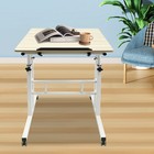 Height Adjustable Rolling Desk Laptop Table Home Office Working Drawing Desk