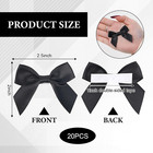20pcs Elegant Black Ribbon Bows -black Bows For Birthday Party Wedding Decoratio