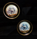 2 Vintage New York World s Fair 1964-65 Metal Trinket Dish Unisphere Rare