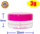 50pcs 3 Gram Sample Containers With Lids  3ml Mini Makeup Jars  3g Empty Plastic