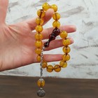 Islamic Prayer Mascot Bakelite Amber Rosary 12 5x13mm 33 Beads tasbih misbaha