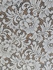 Vintage White Lace Curtain Panel Floral Flowers 38x78