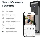 Feit Electric Smart Wireless Doorbell W dual-lens 1080p Hd Camera