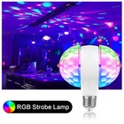 Colorful Rotating Magic Disco Ball Light With 2 Rgb Led Bulbs Stage Lamp