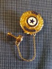 Vintage 10k Yellow Gold American Legion Auxiliary Past President Pin Gavel  read