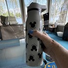 Zak Designs Disney Mickey Mouse Water Bottle 20oz White Black With Straw