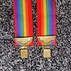 Vintage Mork   Mindy Rainbow Suspenders 31  1 5  Wide Lgbtq  Pride 70s 80s Youth