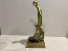 Vintage Brass Abstract Modernist Sculpture - Dolbi-cashier 1980
