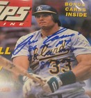 Jose Canseco Signed 1990 Topps Magazine Autograph 86 Al Roy 88 Mvp   Beckett Bas