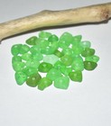 100 Small Drilled Sea Glass Beads Bulk Green Real Genuine Beach Glass 6-10mm