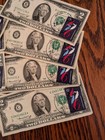 Used Circulated 1976  2  Bills With July 2026 Declaration Of Independence Stamp