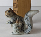 Vintage Bone China Miniature Brown And Gray Baby Squirrel Figurine 1 25  H