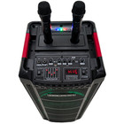 Dolphin Sp-2130rbt Dual 12    Karaoke Machine With 2 Wireless Mics  Led Lights
