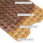 Extra Long Bathtub Mat Non Slip  Clear Brown Soft Bath Mat For Tub 40 X 16 In   