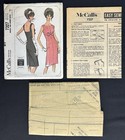 Mccall s 7327 Rare Vtg 1964 Ff Sewing Pattern Peekaboo Slit Cocktail Dress Women