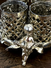 Vintage Hollywood Regency Gold Ormolu Filigree Sam Fink Lipstick Tube Holder