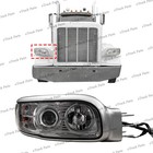 2008 - Peterbilt 388 389 567 589 Rh Headlight Assembly W  Matte Chrome Housing