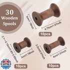 Benecreat 30pcs 3 Sizes Antique Wooden Empty Spools  Empty Thread Spools Wood