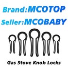 Mcotop Gas Stove Knob Locks  Safety Covers For Child  Black 