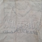 Antique Claflin Flour Mills White Goose Flour Sack Dirty Worn See Pics 