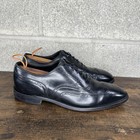 Vtg Johnston   Murphy Shoes Mens 11 Black Leather Heritage Wingtip Oxfords Usa