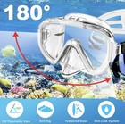 Adult Snorkel Set Gear Anti-fog Panoramic View Swimming Mask With Carry Bag