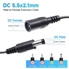 2 Pack 3ft Dc Power Extension Cable 5 5mm 2 1mm Male To Female Power Cord For   