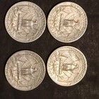 1963 Silver Washington Quarters - 90  Silver Lot Of 4