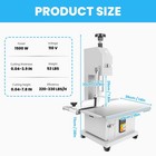 1500w Electric Meat Bone saw Machine Commercial Use Food Grade With 8 Saw Blades