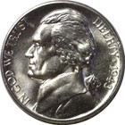 1943-d 5c Jefferson Silver War Nickel Uncirculated