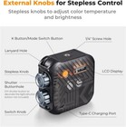 K f Concept Portable Rgb Video Light 360   Full Color Led Camera Light For Selfie