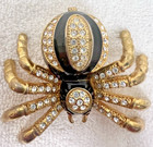 Rhinestone Studded Black Widow Spider Trinket Box 3 X 2 5 8 X 3 4 Trinket Box