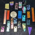 273 Pcs  Dichroic Glass Shapes With  Holes For Jewelry Making  Crafts