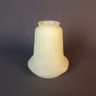 Antique Uranium Glass Bell Shaped Art Deco Lamp Shade 2 25   2 1 4   Fitter