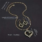 Crystal Heart Jewelry Set With Necklace Bracelet Earrings Women s Gifts  
