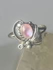 Mother Of Pearl Ring Southwest Pinky Floral Leaves Blossom Baby Children Women G
